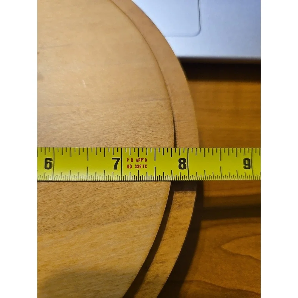 Longaberger Red Knob‎ Round Wooden Top Plain for Basket *See Dimensions*